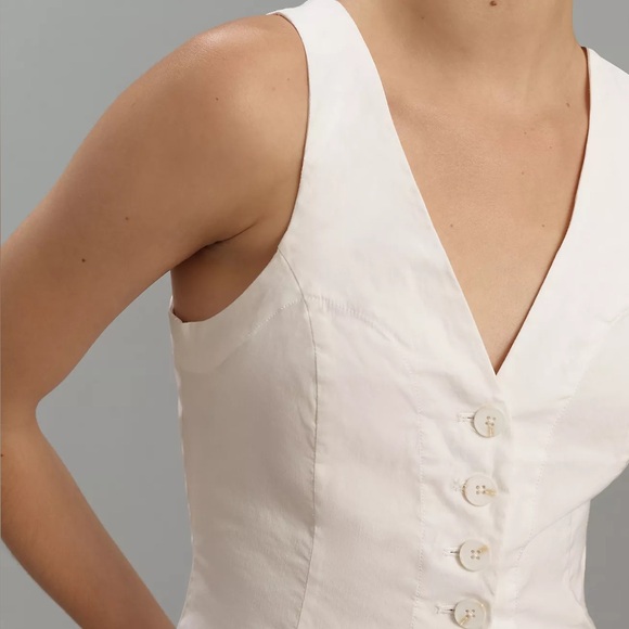 Anthropologie Tailored Buttondown Vest - Picture 4 of 6